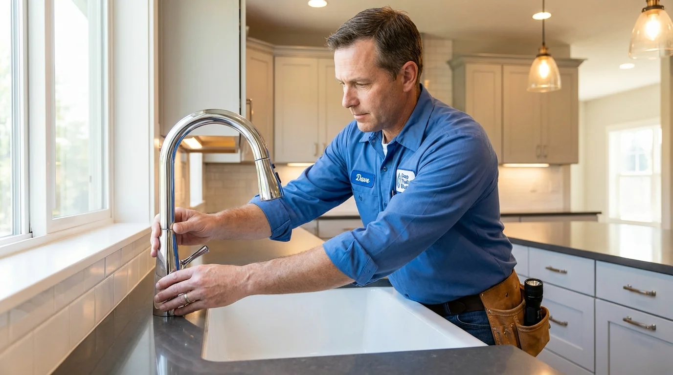 Kitchen faucet installation by Johns Plumbing LLC in Louisa